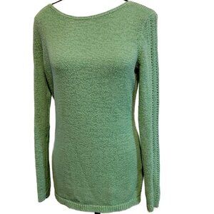 Rachel Zoe Seafoam Long Sleeve Cotton Blend Sweater - sz M